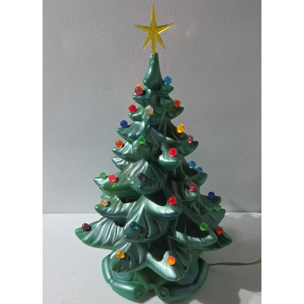 Vintage Handmade Cermaic Christmas Tree 15